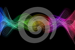 Abstract wave lines colorful sound music technology science