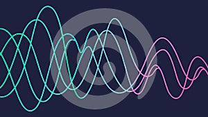 Abstract wave lines, dynamic motion and fluid design element vector design Generative AI