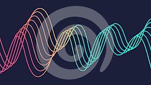 Abstract wave lines pattern, dynamic and flowing design art. vector design Generative AI