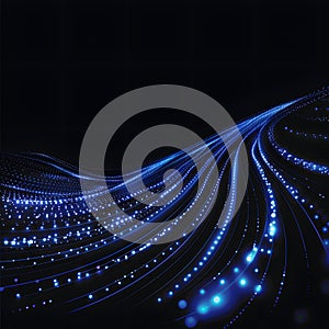 Abstract Wave of Luminous Blue Lines