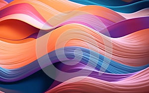 Abstract wave luxury color smooth flowing tape. Fantasy, Minimal, Clean, 3D Render, Surrealistic, Photographic Style, illustration