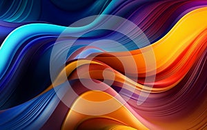 Abstract wave luxury color smooth flowing tape. Fantasy, Minimal, Clean, 3D Render, Surrealistic, Photographic Style, illustration