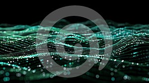 Abstract Wave Particle Surface - Digital Flow Background