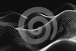 Abstract wave of particles,  Big data visualization