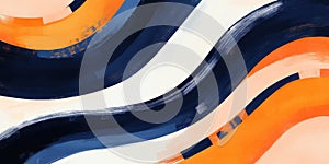 Abstract wave pattern background orange blue white