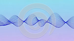 Abstract wave pattern with blue dots on light gradient