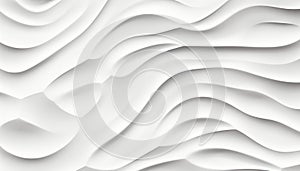 Abstract wave pattern on clean white background generated by AI