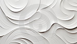 Abstract wave pattern on clean white background generated by AI