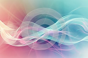 Abstract wave pattern in colorful gradient. Soft flowing fabric texture. AIG51.