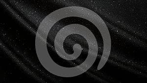 Abstract wave pattern on dark silk textile backdrop generated by AI