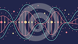 Abstract wave pattern with dots, symbolizing digital data. vector design Generative AI
