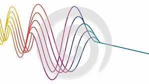 Abstract Wave Pattern, Dynamic Lines for Sound or Data Visualization, vector design Generative AI