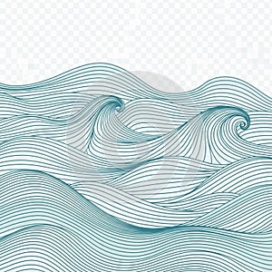 Abstract wave pattern with flowing, curved