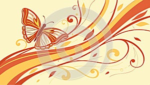 Abstract wave pattern, flowing design, modern background, dynamic texture vector design Generative AI