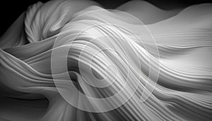 Abstract wave pattern flowing in softness and elegance generated by AI