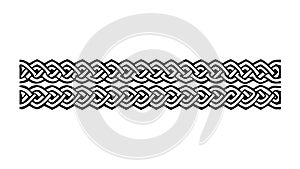 Abstract wave pattern in a seamless decorative border, vector design Generative AI