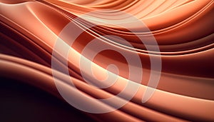 Abstract wave pattern on a shiny silk backdrop generated by AI