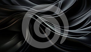 Abstract wave pattern in silk, a smooth and shiny backdrop generated by AI