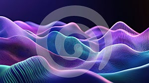 Abstract wave pattern visualizing digital sound data