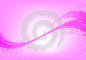 Abstract wave pink color background with copy space Vector illustration