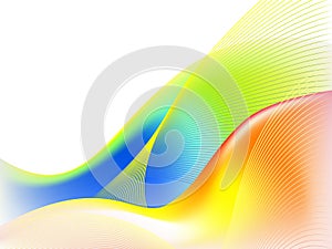 Abstract wave rainbow background