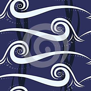 Abstract wave seamless pattern