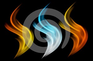 Abstract fire wave smoke