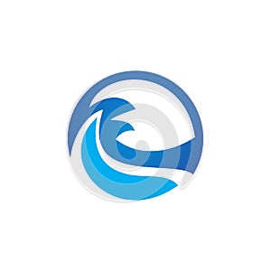 abstract wave stylish logo icon