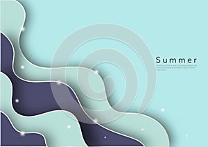 Abstract Wave Summer Concept Background