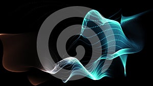 abstract wave technology background with blue light digital effect