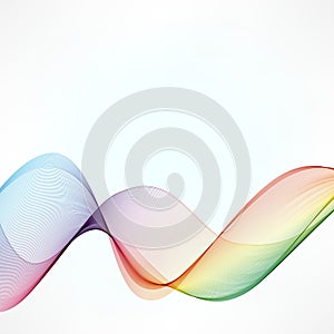 Abstract wave vector background, rainbow waved lines for brochure, website, flyer design. Spectrum wave. Rainbow color