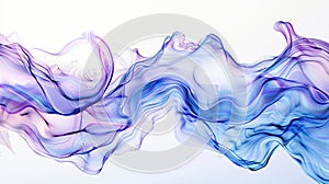 Abstract wave on a white background. Beautiful particle movement.Water. generative ai