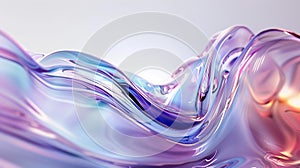 Abstract wave on a white background. Beautiful particle movement.Water. generative ai