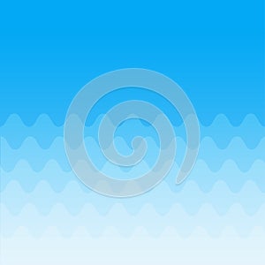 Abstract wave zigzag blue water background vector
