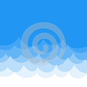 Abstract wave zigzag blue water concept background vector