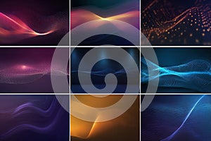 Abstract Waveform Backgrounds Modern Digital Data Visuals