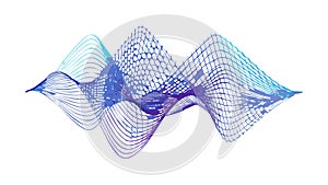 Abstract Waveform Pattern Icon, Data Digital Art, vector design Generative AI