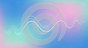 Abstract Waveform Visualization on a Holographic Gradient Background