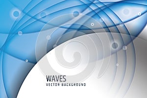 Abstract Waves background with blue color photo