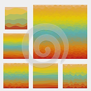 Abstract waves background collection.