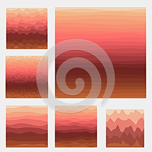 Abstract waves background collection.