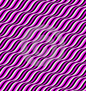 Abstract Waves Background. Psychedelic Kinetic Effect In Three Colors