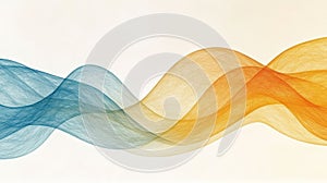Abstract Blue and Orange Wave Background Design