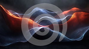 Abstract waves of color and light creating a dynamic, fluid visual effect