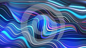 Abstract waves of digital surfaces. Soft fluidity of abstract data flow, stream