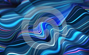 Abstract waves of digital surfaces. Soft fluidity of abstract data flow, stream