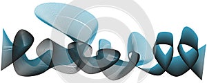 Abstract waves graphic line sonic or sound wave vector image