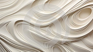 Abstract Waves Multilayered Sculpted Paper Art With Organic Lines