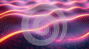 Abstract Waves of Neon Light Creating Dynamic Patterns in Vibrant Colors and Textures