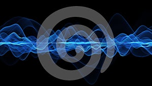 Abstract waves. Oscillation. Audio waveform. Futuristic waves visualization photo